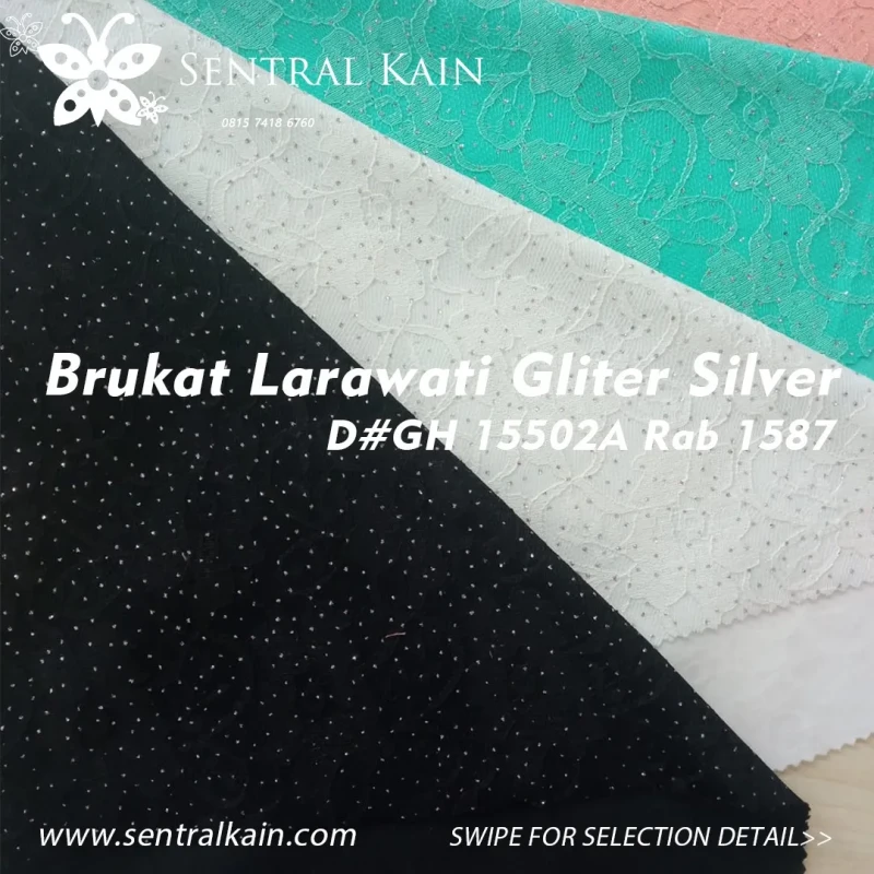 BRUKAT LARAWATI GLITER SILVER D#GH-15502A