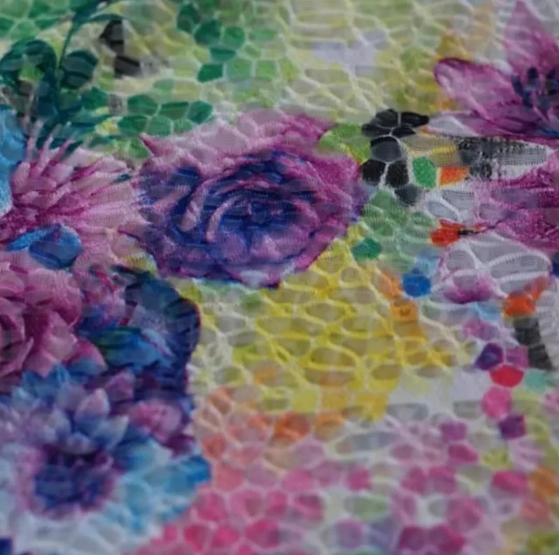 LACE CARABIAN PRINT D#17-JB 116